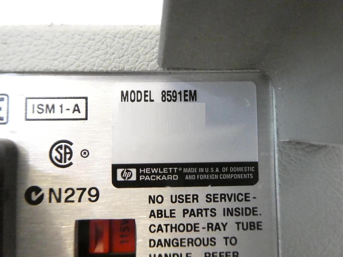 Used HP Hewlett-Packard 8591EM EM Analyzer 9kHz-1.8GHz Spare Surplus