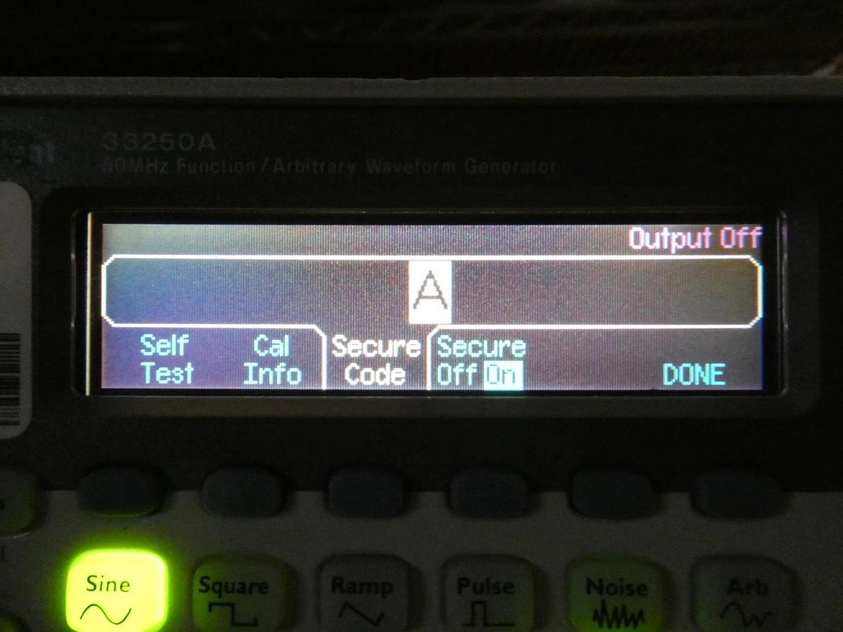 Used Agilent Technologies 33250A 80MHz Function/Arbitrary Waveform Generator Spare