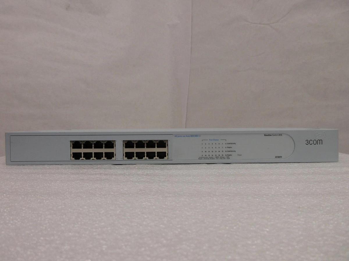 Used 3Com 1647-010-010-1.00 Baseline Switch 2016 3C16470 AMAT Quantum X Used Working