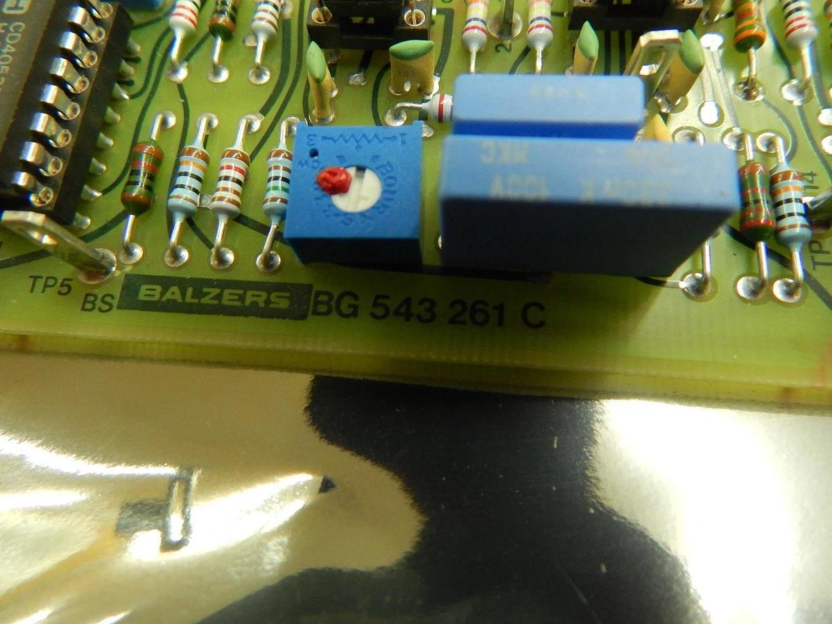 Used Balzers BG 541 086-S/D Partial Pressure Gauge PCB Card EM 064 Used Working