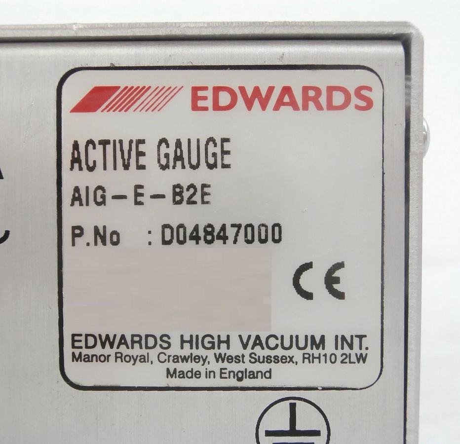 Used Edwards D04847000 Active Ion Gauge Controller AIG-E-B2E Working Surplus