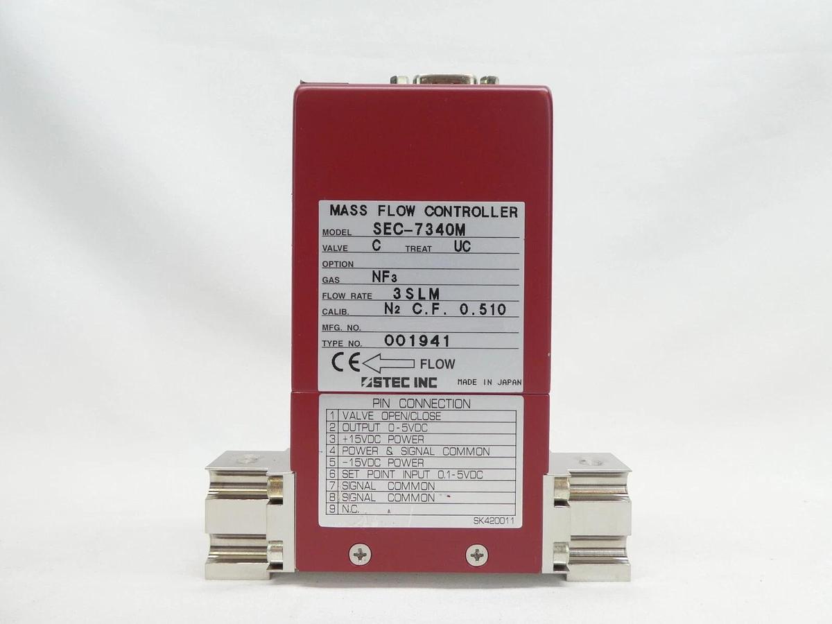 Used STEC SEC-7340M Mass Flow Controller MFC 3 SLM NF3 Reseller Lot of 6 Working