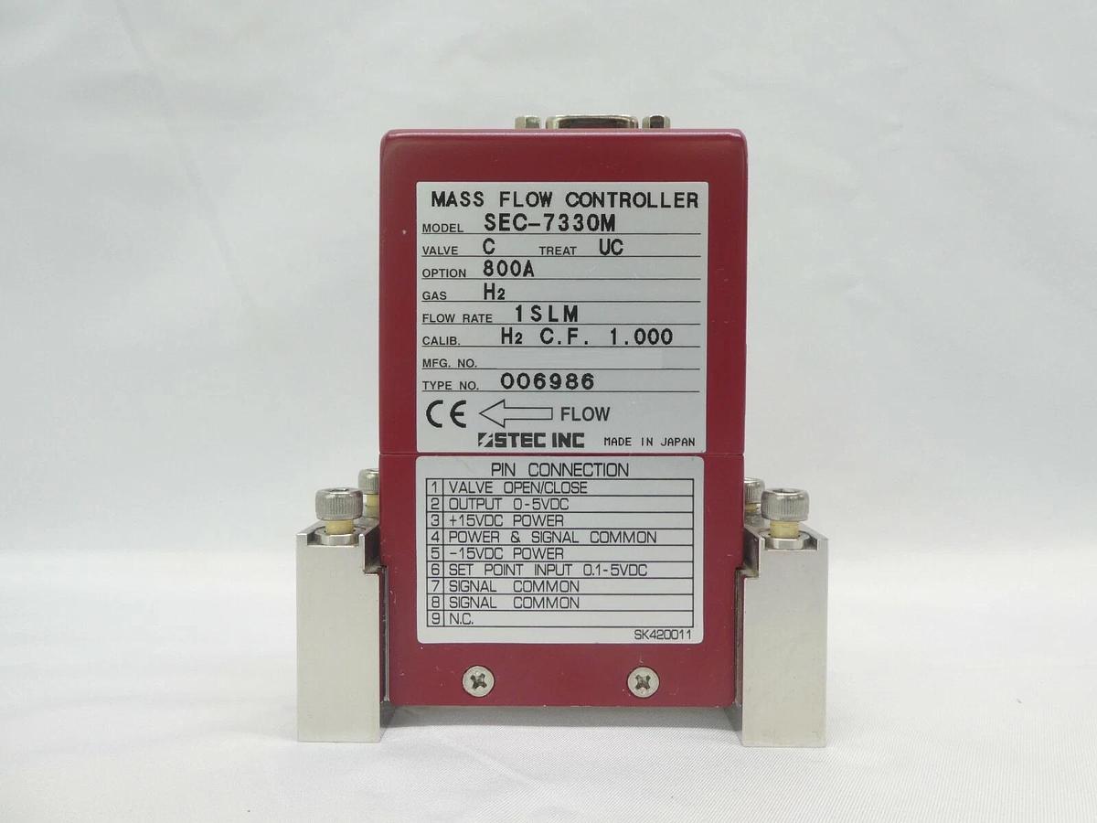 Used STEC SEC-7330M Mass Flow Controller MFC SEC-7330 1 SLM H2 Working Surplus