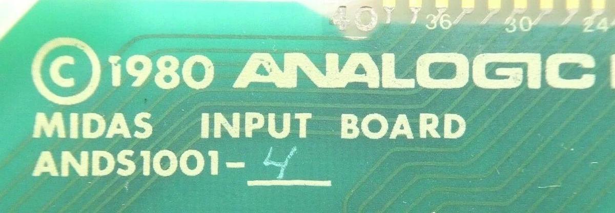 Used Analogic D4-8623 Midas Input Board PCB ANDS1001-4 Rev. 3 Varian F9092001 Working