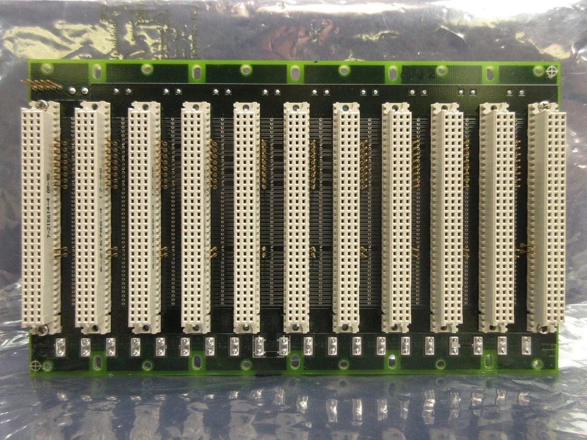 Used Schroff 60800-381 VME 11-Slot Backplane Board PCB with 60800-370 Ultratech 4700