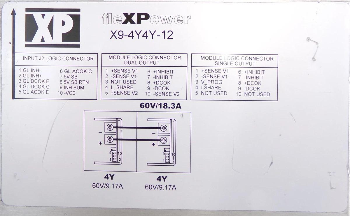Used XP Power X9-4Y4Y-12 Power Supply Power Supply fleXPower Lot of 2 Working