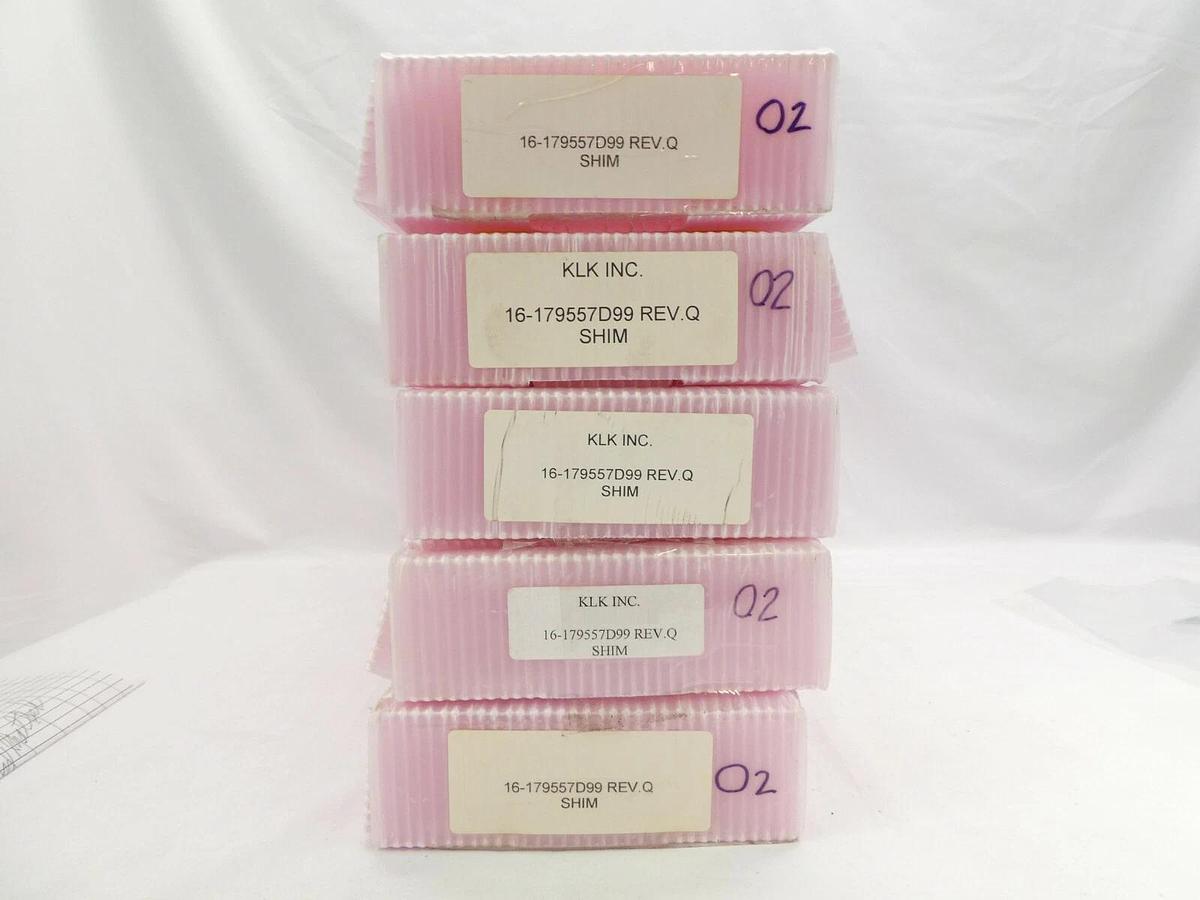 KLK 16-179557D99 Plenum Shim Rev. Q Reseller Lot of 5 New Surplus