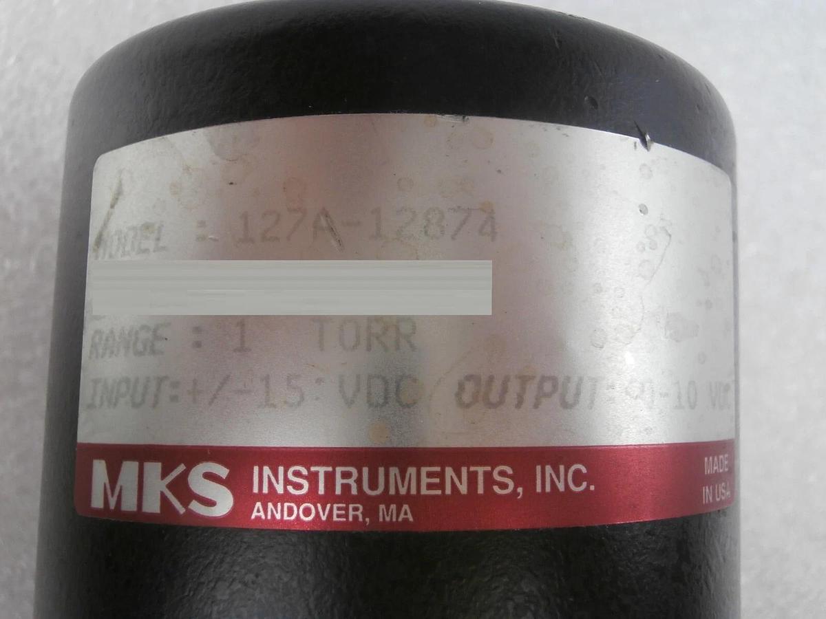 Used MKS Instruments 127A-12874 Baratron Transducer Type 127 Tested Working Surplus