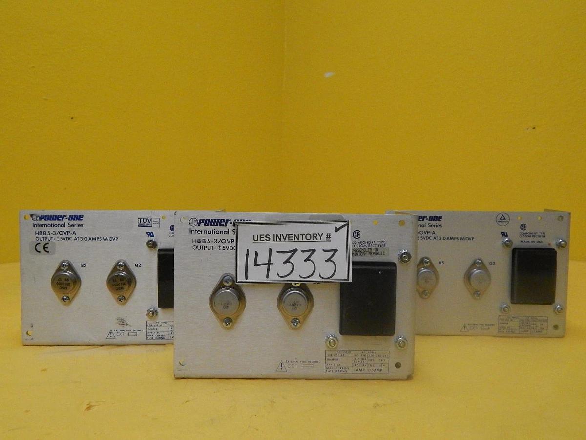 Used Power-One HBB5-3/OVP-A Power Supply International Series Reseller Lot of 3 Used