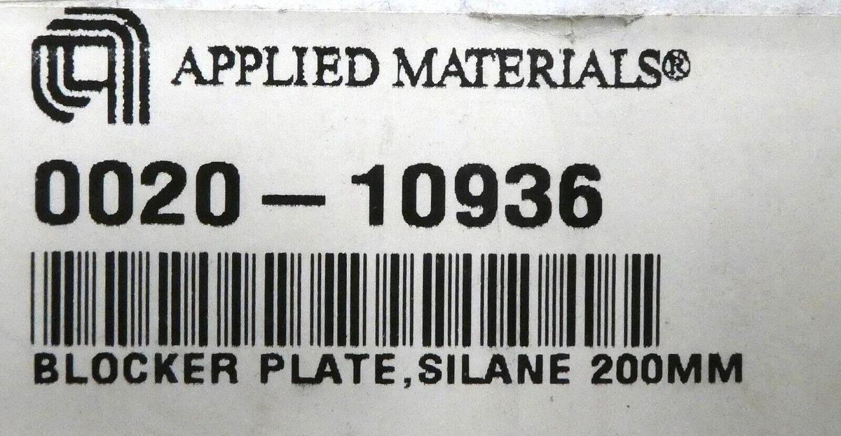 Used AMAT Applied Materials 0020-10936 200mm Silane Blocker Plate Working Spare