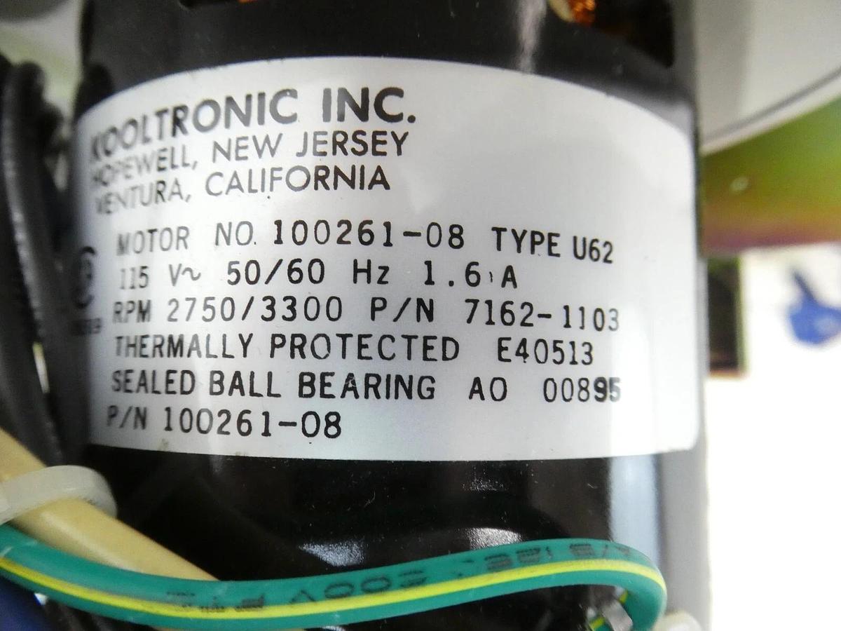 Used Kooltronic Electroglas 253852-001 Exhaust Fan Motor Assembly Working Surplus