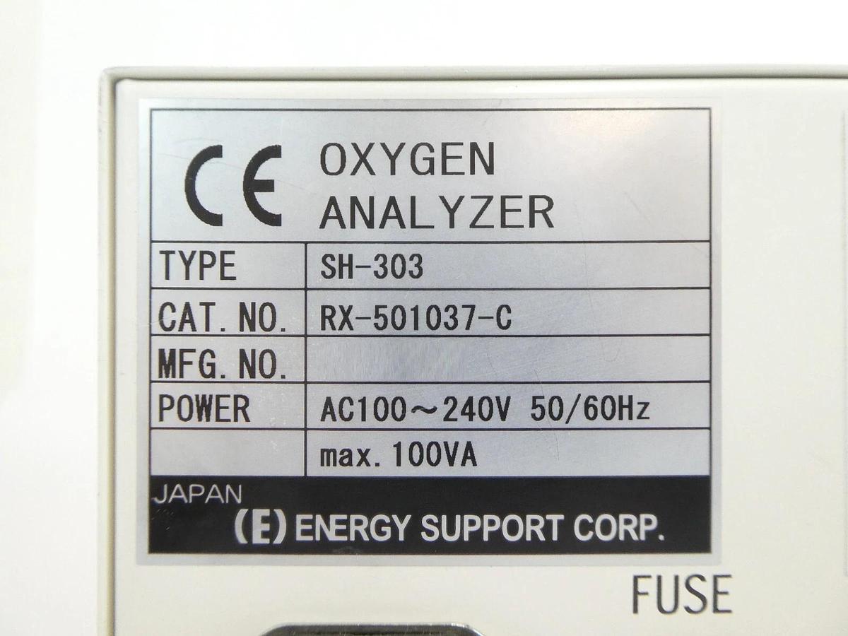 Used Energy Support SH-303 Oxygen Analyzer Module RX-501037-C Untested As-Is