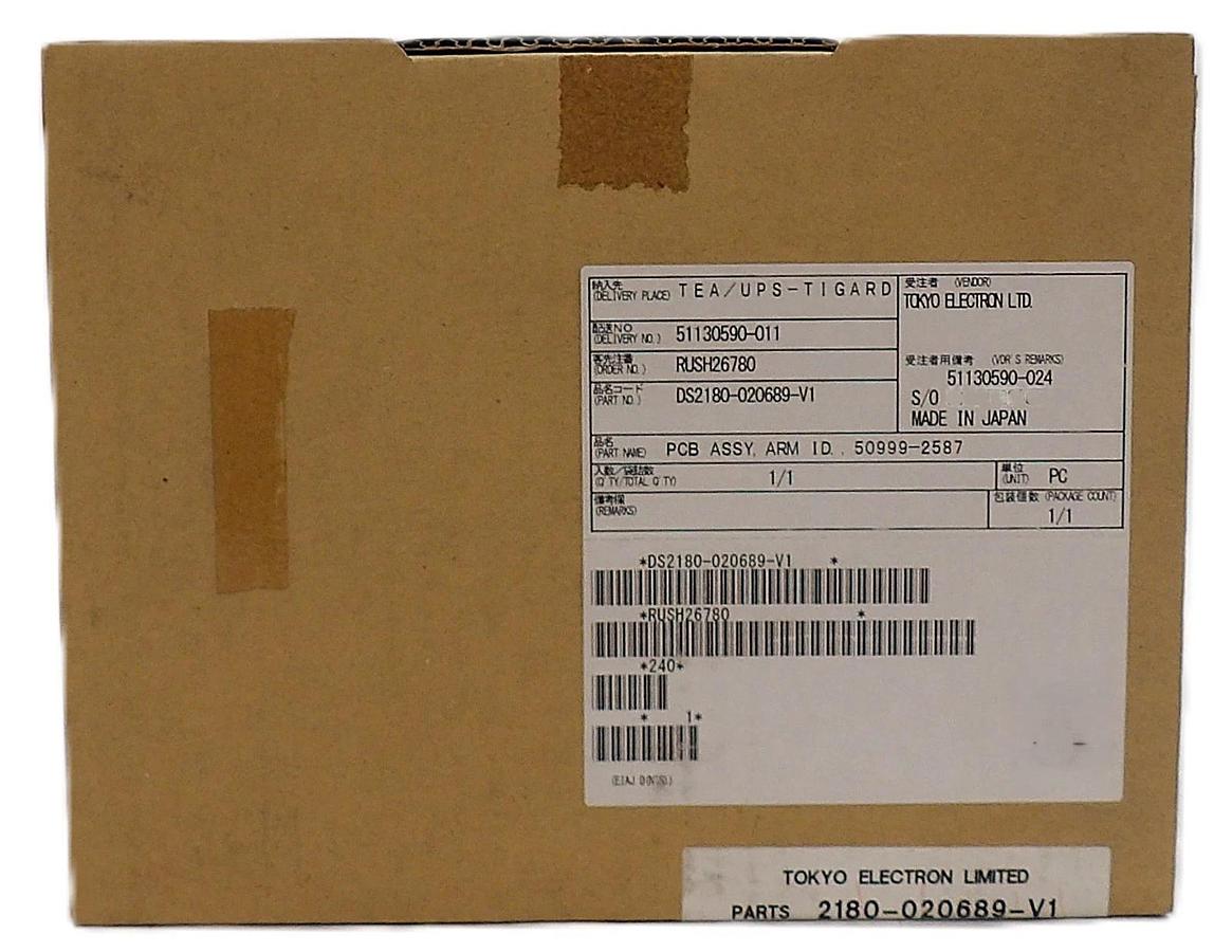 Kawasaki 50999-2587 Arm ID PCB TEL Tokyo Electron 2180-020689-V1 New Surplus