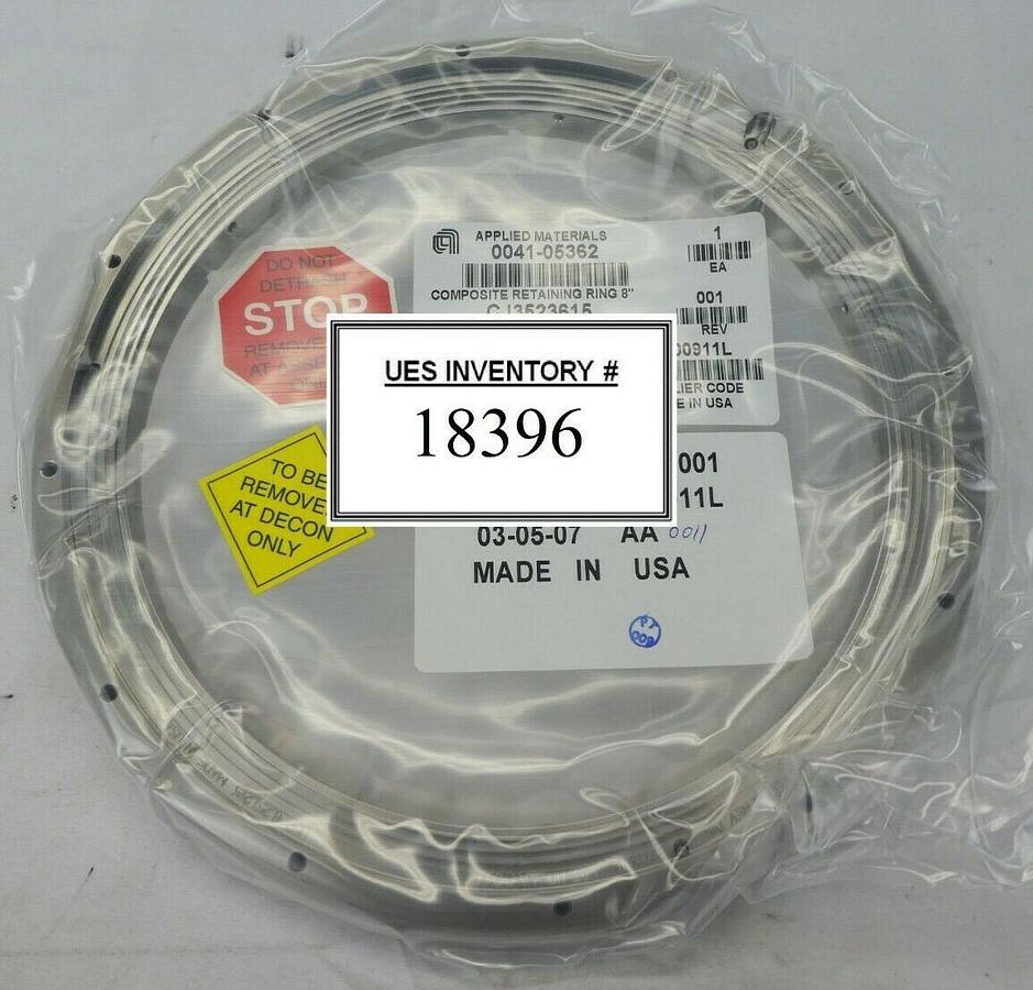 Used AMAT Applied Materials 0041-05362 Composite Retaining Ring 8" New Surplus