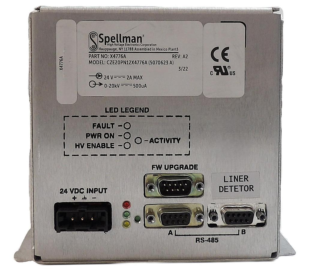 Used Spellman X4776A High Voltage Power Supply CZE20PN12X4776A Working