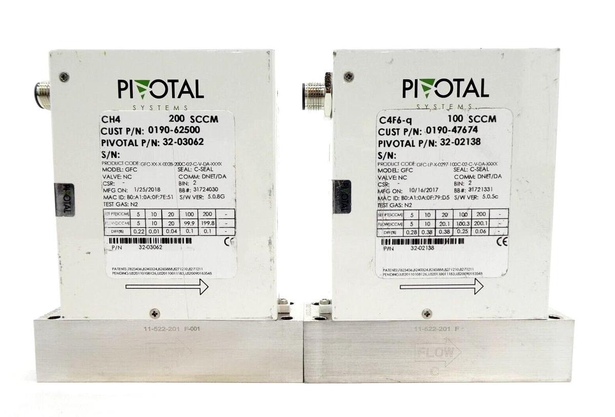 Used Pivotal Systems GFC Mass Flow Controller MFC 32-03000 32-02783 Lot of 12 Working