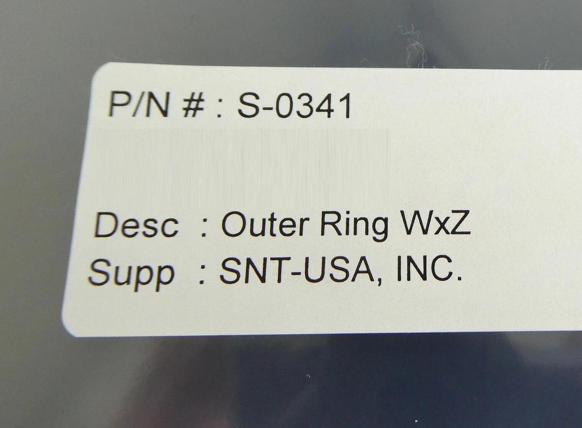 Refurbished SNT-USA S-0341 200mm Outer Shadow Ring WxZ TEL 31-660-8551 OEM Refurbished