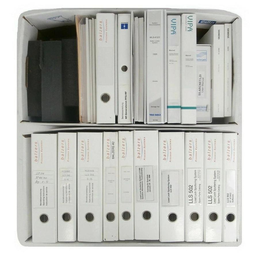 Used Balzers Manual Set Unaxis LLS 502 Load Block Metal Film PVD Sputtering System