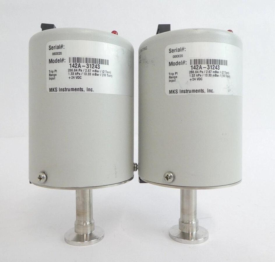 Used MKS Instruments 142A-3124 Vacuum Switch Type 142 Reseller Lot of 6 Working