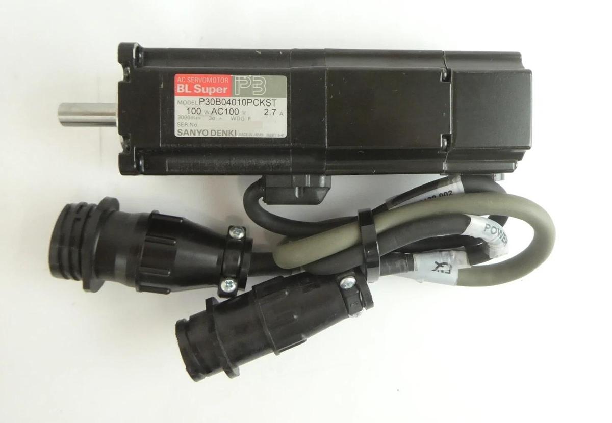Used Sanyo Denki P30B04010PCKST AC Servo Motor BL Super Reseller Lot of 3 Working