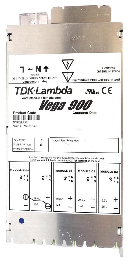 Used TDK-Lambda V902D6C Spectrometer Power Supply Vega 900 AB Sciex Working Surplus