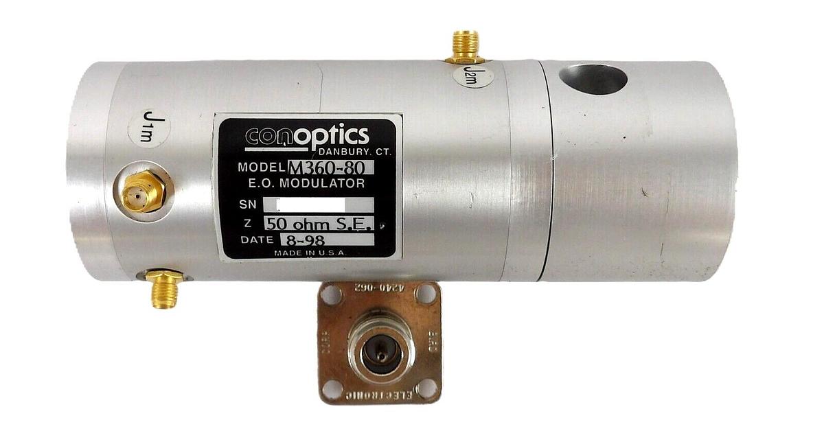 Used Conoptics M360-80 E.O. Modulator Z 50 Ohm S.E. Spare Surplus