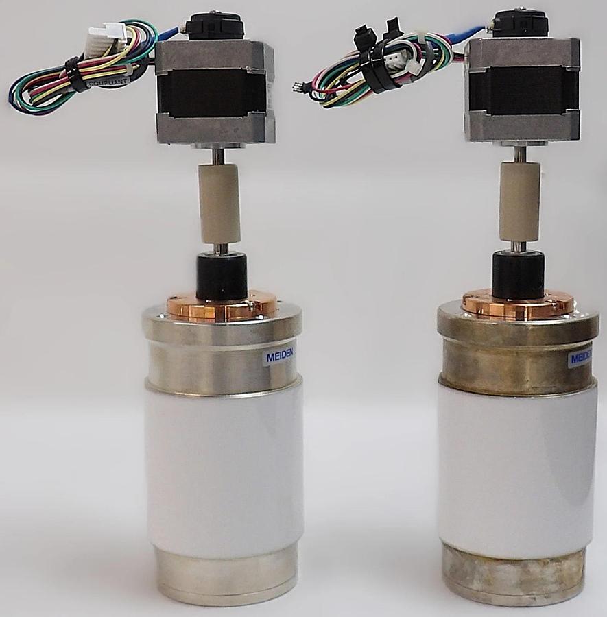 Used Meiden 12100003 Variable Vacuum Capacitor Lot of 2 Working