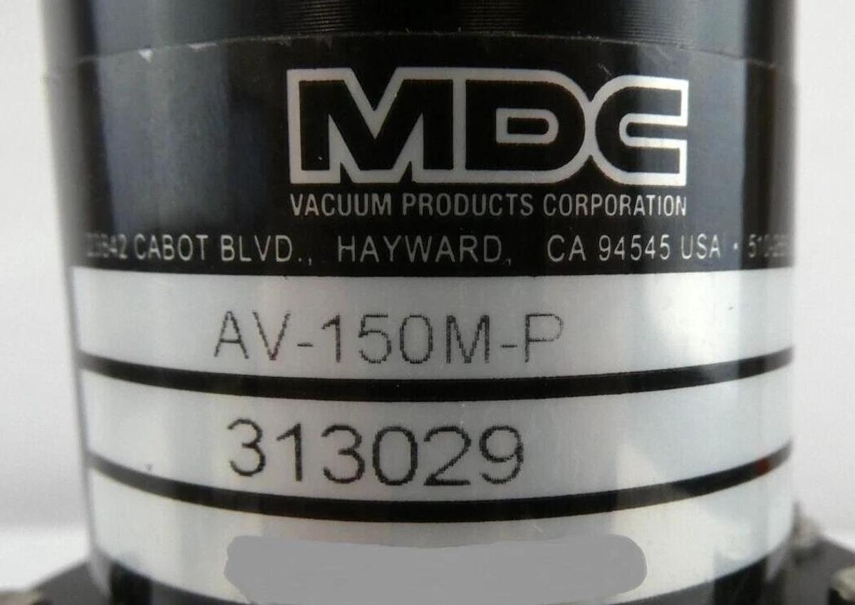 Used MDC Vacuum Products 313029 Pneumatic Angle Valve AV-150M-P Working Surplus