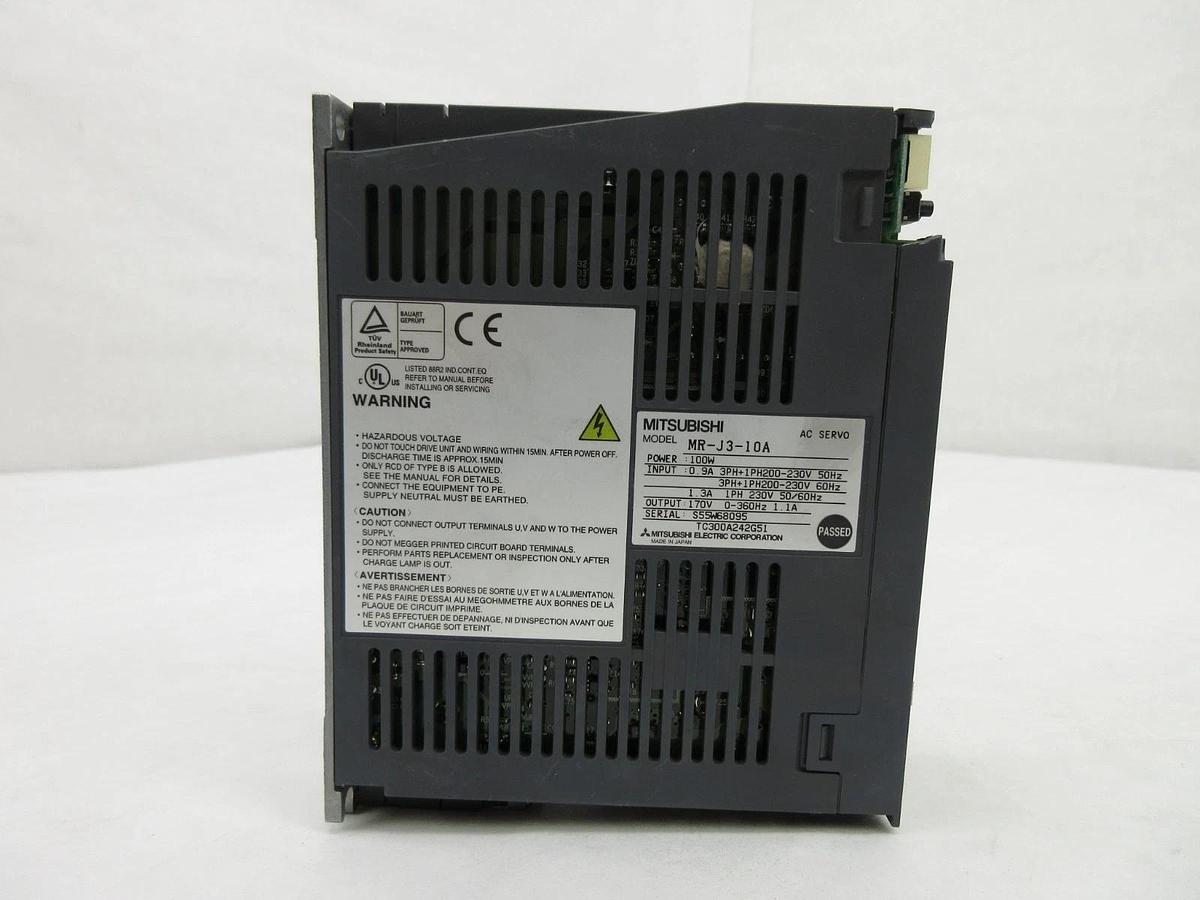 Used Mitsubishi MR-J3-10A AC Servo Amplifier MELSERVO Used Working