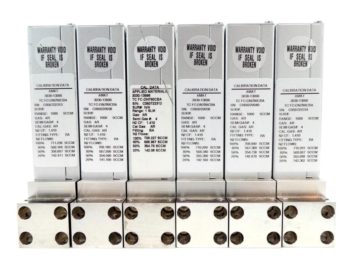 Used Aera FC-DN780CBA Mass Flow Controller MFC 1 SLM 3 SLM Ar Lot of 10 Working