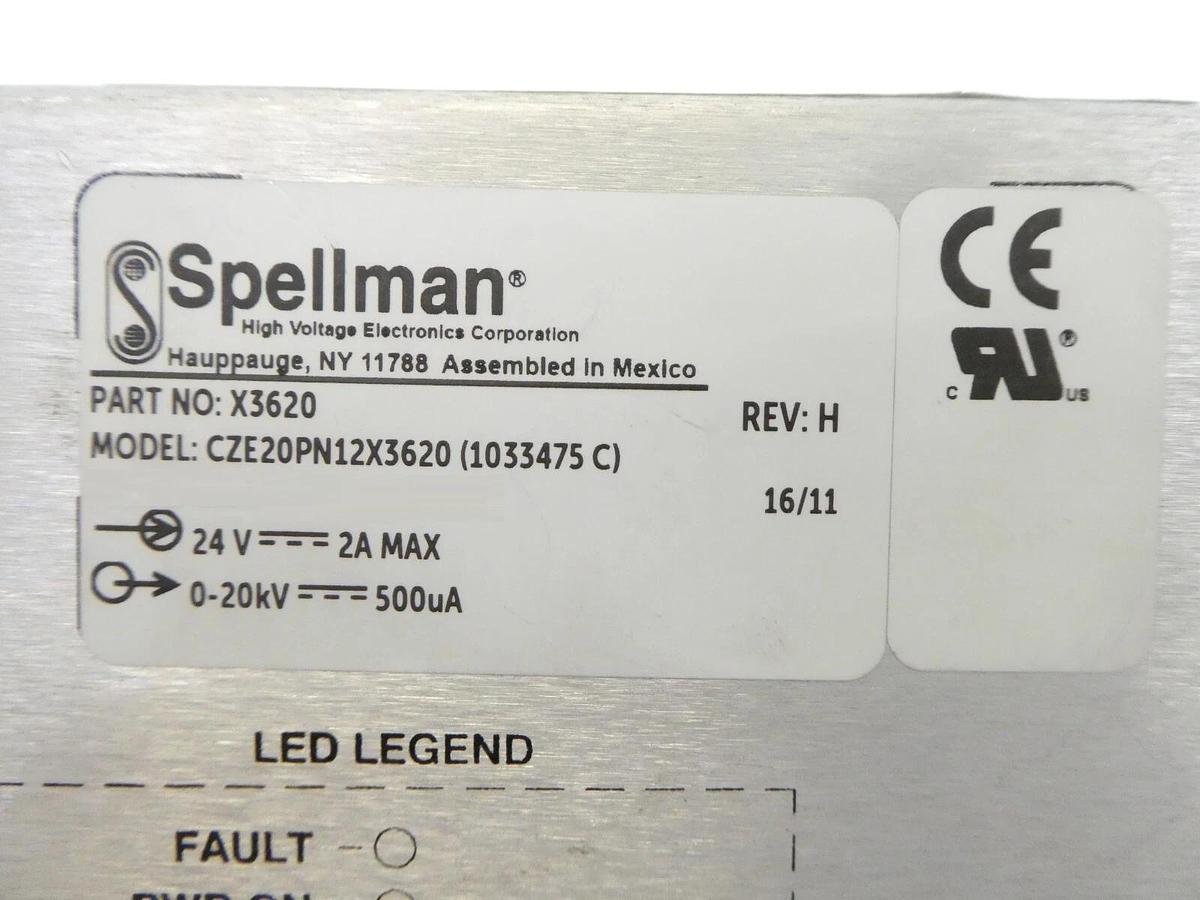 Used Spellman X3620 High Voltage Power Supply CZE20PN12X3620 AB Sciex 1033475 Working