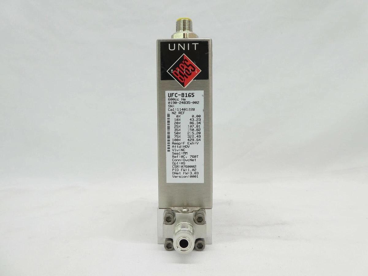 Used Celerity UFC-8165 Mass Flow Controller MFC AMAT 0190-24835 600cc He Working
