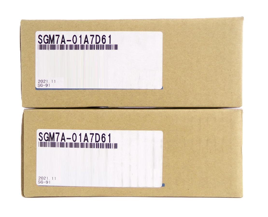 Yaskawa Electric SGM7A-01A7D61 AC Servo Motor Lot of 2 New