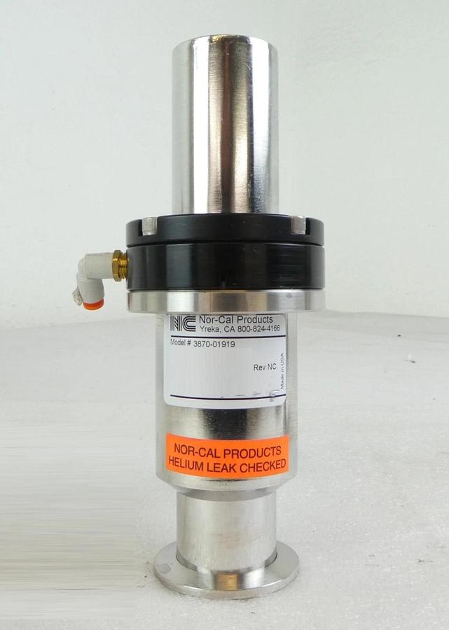 Used Nor-Cal Products 3870-01919 Pneumatic Angle Valve AMAT Reseller Lot of 2 Working