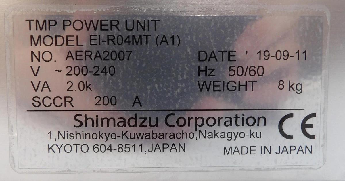 TMP Shimadzu EI-R04MT (A1) Turbomolecular Pump Controller EI-R04MT New Surplus