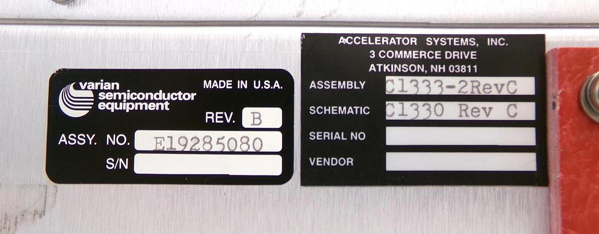 Used Accelerator Systems C1333-2 High Voltage Pulse Module Varian E19285080 Untested