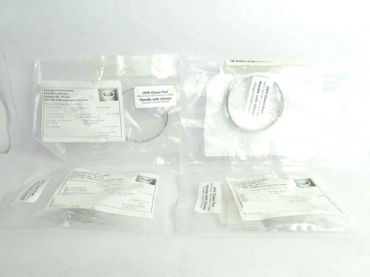Refurbished AMAT Applied Materials 0021-08970 Nickel Lock Ring Reseller Lot of 4 Refurbished