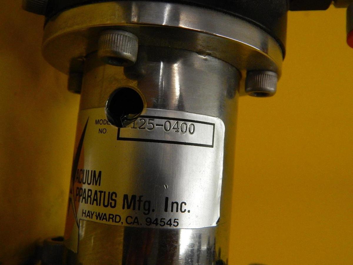 Used Vacuum Apparatus 125-0400 UHV Pneumatic Linear Gate Valve Working Surplus