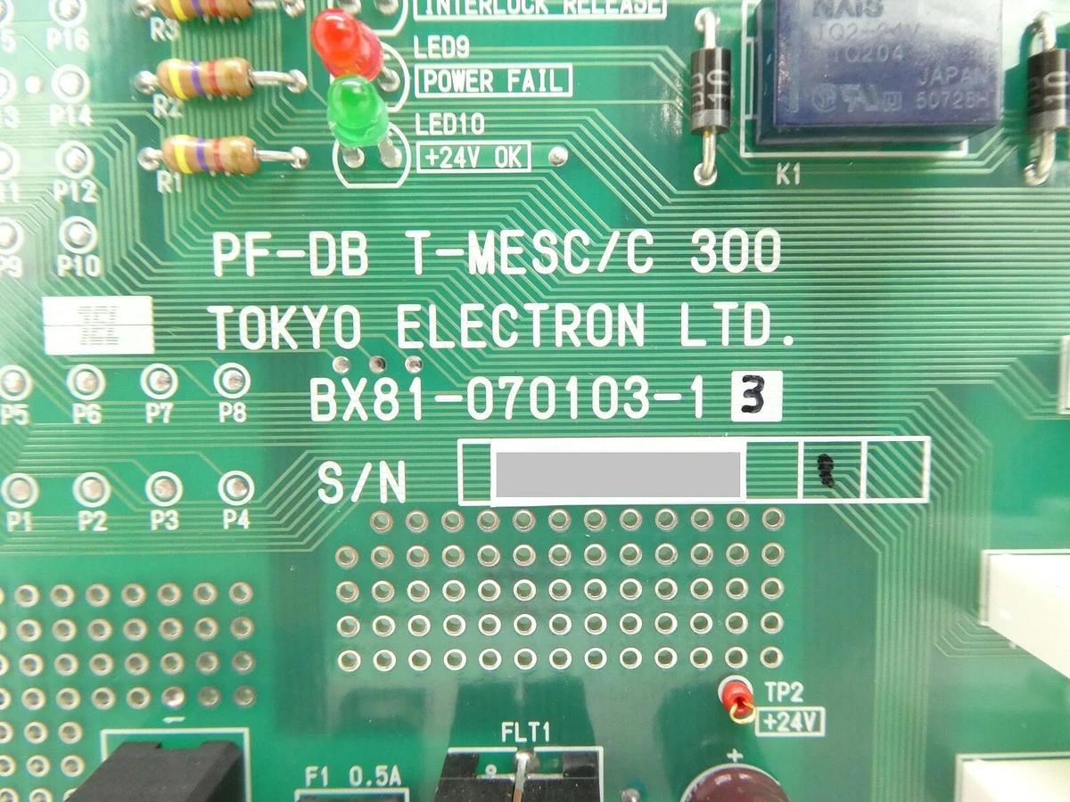 Used TEL Tokyo Electron BX81-070103-13 Board PCB PF-DB T-MESC/C 300 Trias Working
