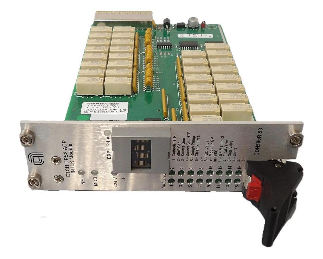 Used MKS Instruments AS02500-53 Interlock Module PCB CDN500R-53 Card AMAT 0190-85997