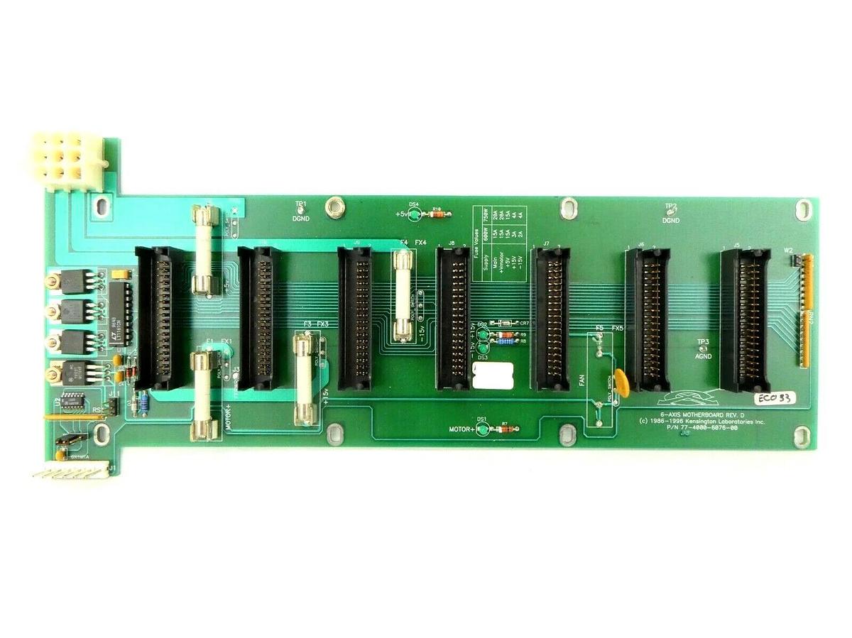 Used Kensington 77-4000-6076-00 6-Axis Motherboard PCB Card Rev. D Working Spare