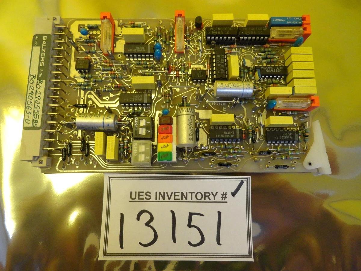 Used Balzers BG 290 563 U Potentiometer Switch PCB Card BG290563-U Used Working