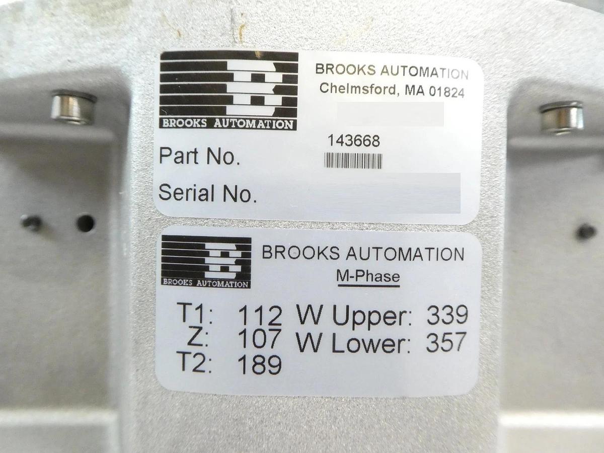 Used Brooks Automation 143668 Dual Blade Wafer Robot M-Phase Untested Spare Surplus