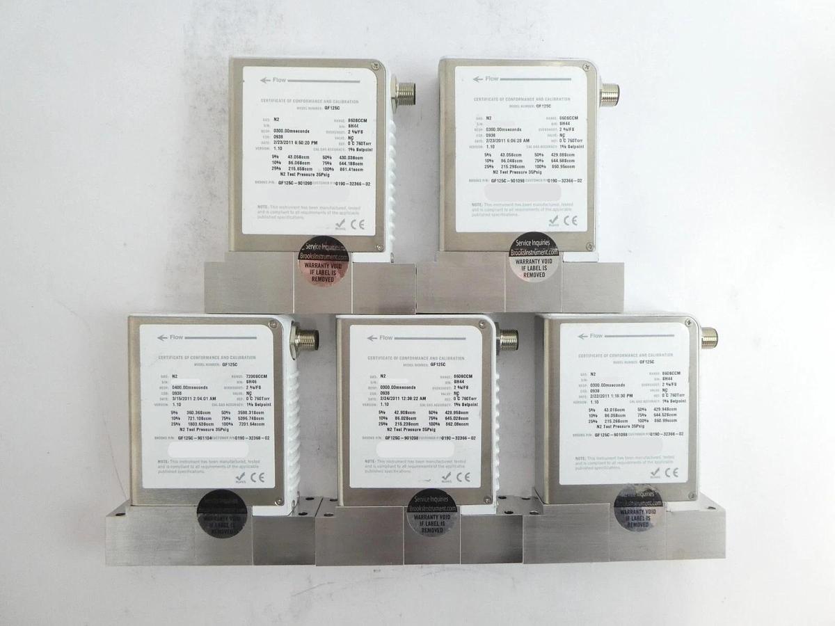 Used Brooks Instrument GF125C Mass Flow Controller MFC Reseller Lot of 16 Working