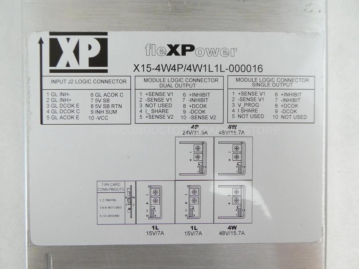 Used XP Power X15-XB0772A Power Supply fleXPower X15-4W4P/4W1L1L-000016 Sciex Working