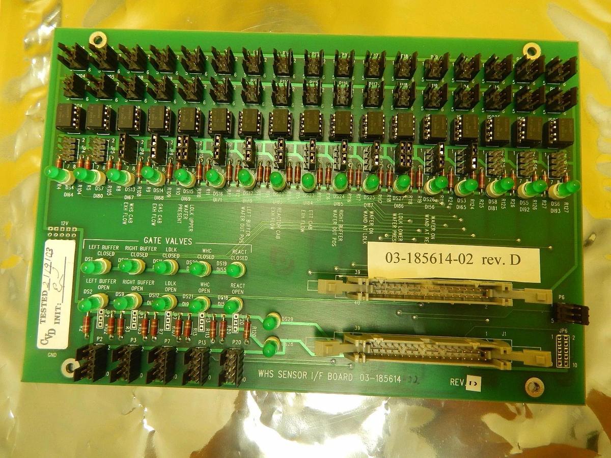 Used ASM 03-185614-02 Gate Valve WHS Sensor I/F Board PCB Rev. D Epsilon 3000 Used