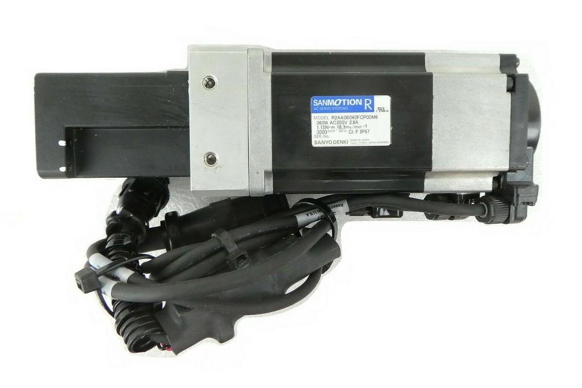 Used Sanyo Denki R2AA06040FCP00M6 Servo Motor AMAT 0190-64456 Working Surplus