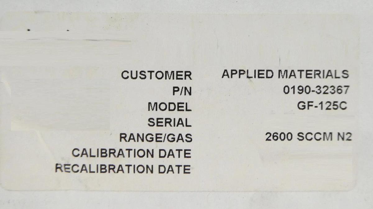 Refurbished Brooks GF-125C Mass Flow Controller MFC 2600 SCCM N2 AMAT Refurbished
