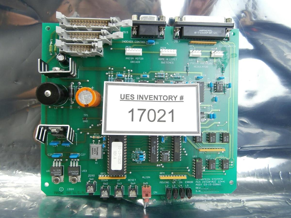 Used Ultratech Stepper 03-15-02860 MVS Interface 2244I PCB UltraStep 4700 Used