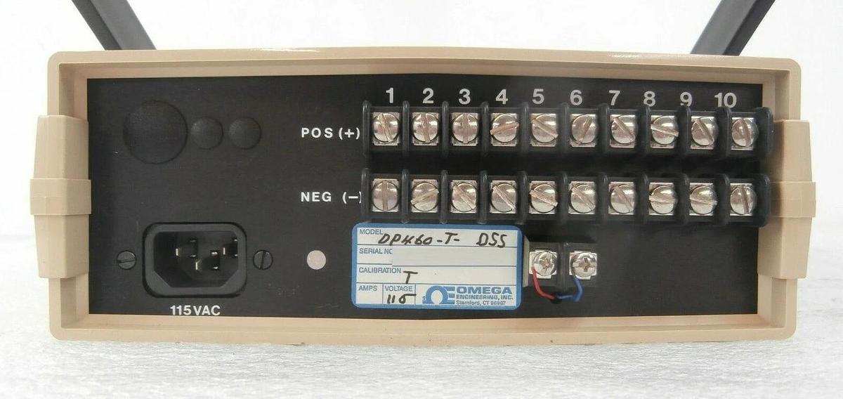 Used Omega Engineering DP460-T-D55 Digital Temperature Meter DP460 Working Surplus